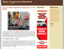 Tablet Screenshot of mostexpensivediamond.org